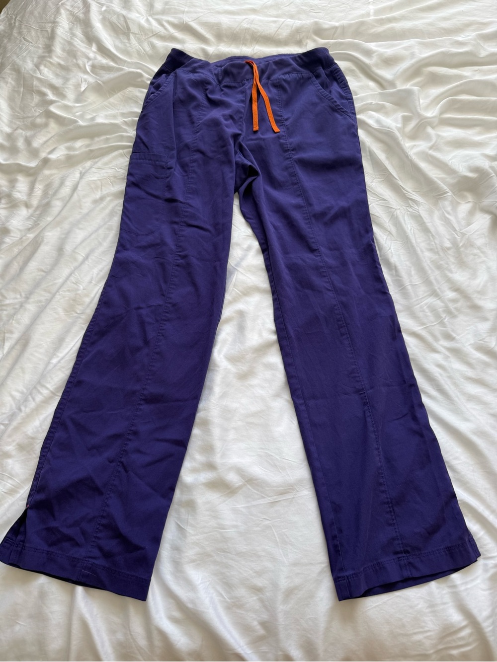 Purple Scrub Pants Small Womens Drawstring Barco Motion Straight Leg Pockets